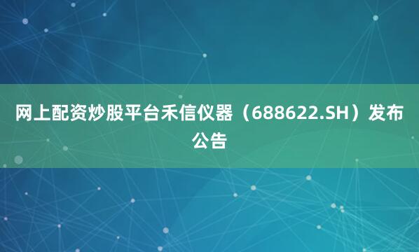 网上配资炒股平台禾信仪器（688622.SH）发布公告