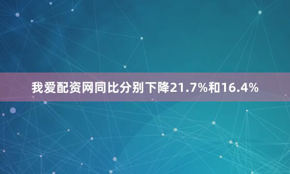 我爱配资网同比分别下降21.7%和16.4%