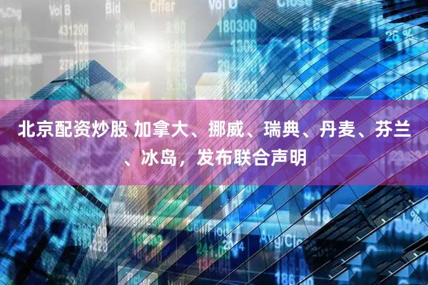 北京配资炒股 加拿大、挪威、瑞典、丹麦、芬兰、冰岛，发布联合声明